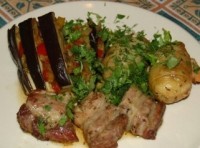 Фото «Бабай байылды» - мясо с баклажанами и овощами по-турецки №1