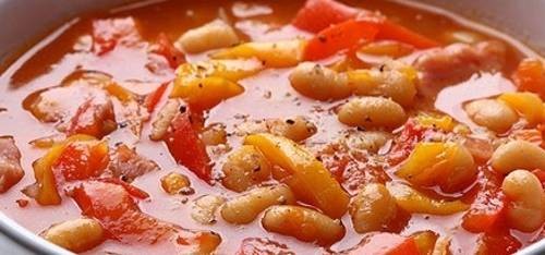 Фото Суп с фасолью, томатом и шалфеем постный №2