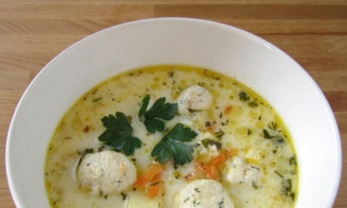 Фото Французский сырный суп с фрикадельками №1
