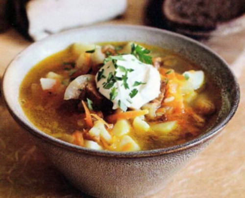 Фото Картофельный суп со шкварками №1
