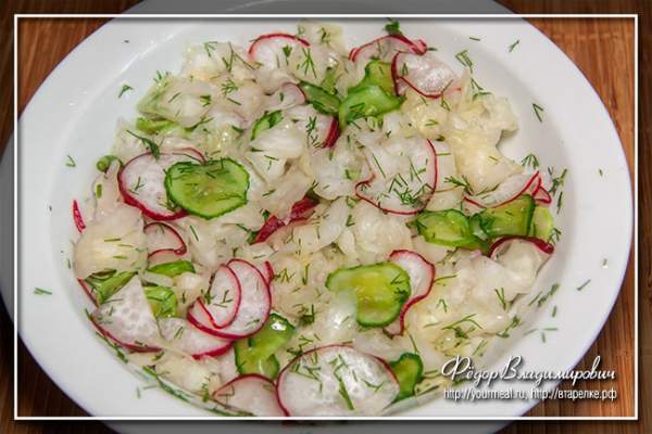Фото Быстрый маринованный салат из свежей капусты №1