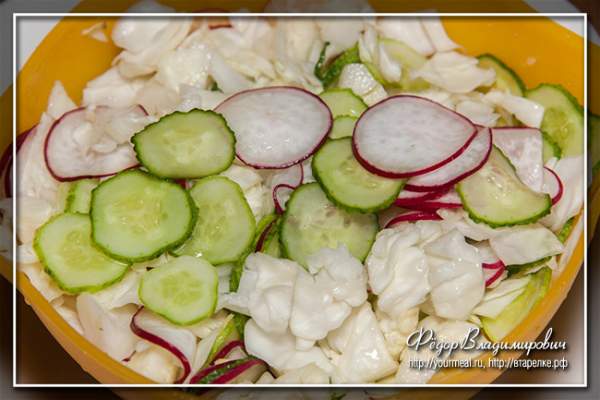 Фото Быстрый маринованный салат из свежей капусты №2