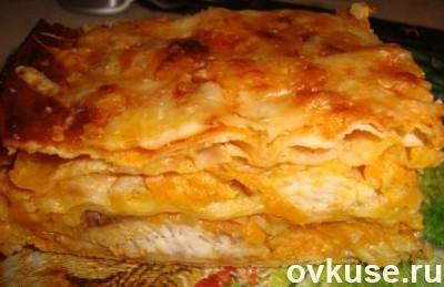 Лазанья из лаваша (с рыбой)