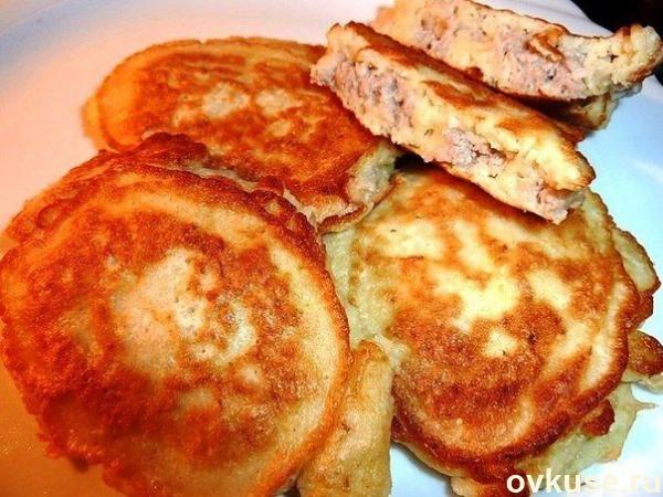 Мясные оладьи на скорую руку