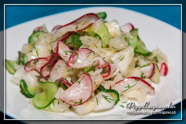 Фото Быстрый маринованный салат из свежей капусты №8