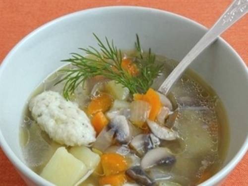 Фото Постный суп с фасолью и клецками №1