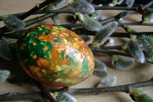 Фото Мраморные яйца на пасху №1