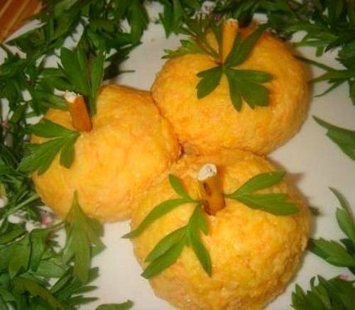 Фото Праздничная закуска «Чесночные мандарины» №2