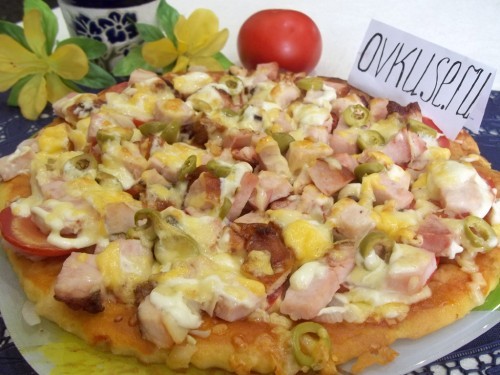 Фото Домашняя пицца, рецепт приготовления с фото №2