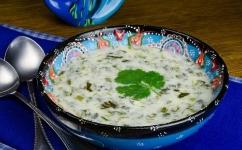 Фото Кисломолочный суп «Довга» с зеленью №1