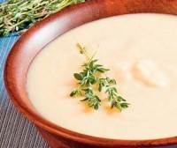 Постный суп-пюре с картофелем и луком-пореем