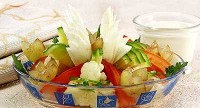 Фото Летний салат с виноградом и цветной капустой №1